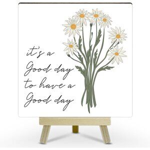 Boho Floral Office Decor for Women, Cute Desk Accessories, Today Is a Good Day t